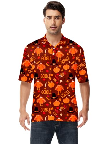 AOBUTE Men's St Patricks Polo Short Sleeve Shamrock Shirt Holiday Golf Top2