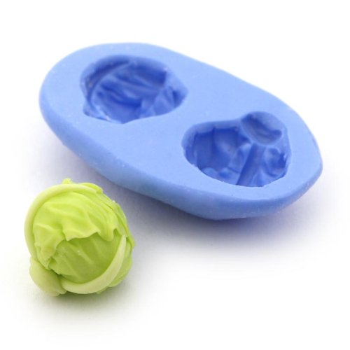 MyTinyWorld Dolls House Miniature 2 Part Whole Cabbage Reusable Silicone Mould