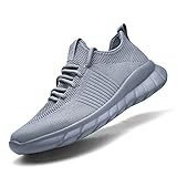 damen schuhe lose einlagen weite h Absatzhöhe: 3 cm Kaopabolo Laufschuhe Damen Herren Straßenlaufschuhe Fitness Turnschuhe Sneakers Sportschuhe Leichtgewichts Atmungsaktiv Walkingschuhe Grau 40