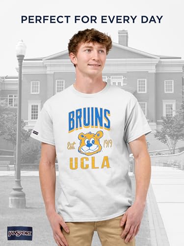 Image of JanSport NCAA Officially Licensed Campus Short Sleeve T Shirt for Men, Soft & Breathable Pre-Shrunk Cotton Crewneck T Shirt
