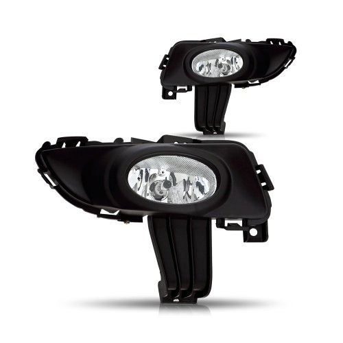 Winjet Compatible with [2004 2005 2006 Mazda 3] Driving Fog Lights + Switch + Wiring Kit