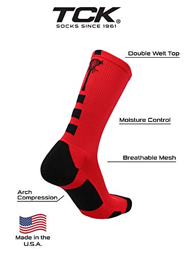 Image of TCK Lacrosse Socks Midline Lacrosse Stick Logo Crew Socks Men Boys Girls Women