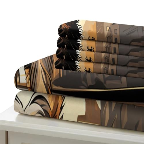 Parure de lit Terrier avec fermeture éclair en microfibre douce pour lit simple