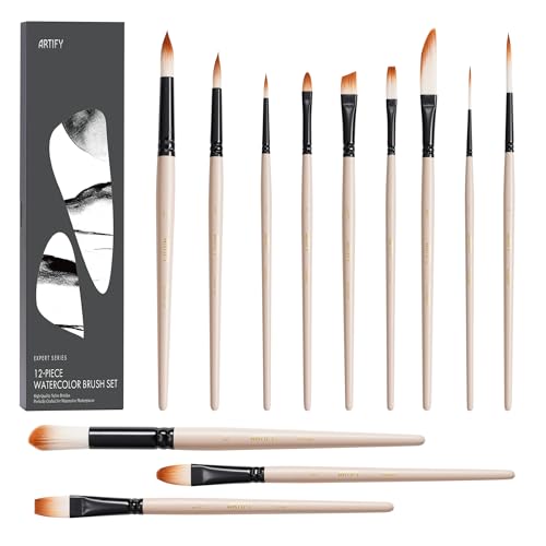 Pinceaux aquarelle ARTIFY de haute précision pour techniques fluides