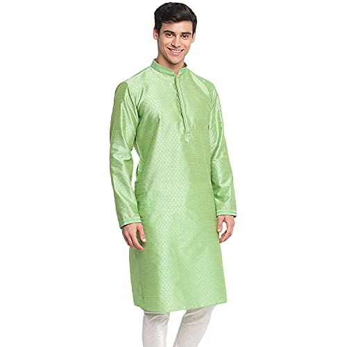 Image of Sanwara Men's Silk Relaxed Kurta