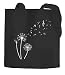 Produktbild Jutebeutel Pusteblume Musiknoten Noten Musik Dandelion Baumwolltasche Stoffbeutel Autiga® schwarz 2 lange Henkel
