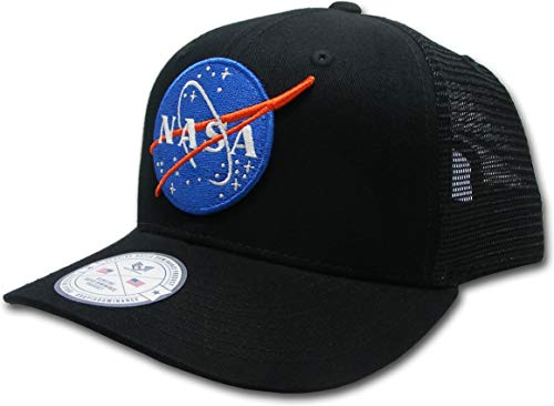 Rapid Dominance NAS8-MB-BLK Meatball NASA Cotton Trucker ; Black - One Size