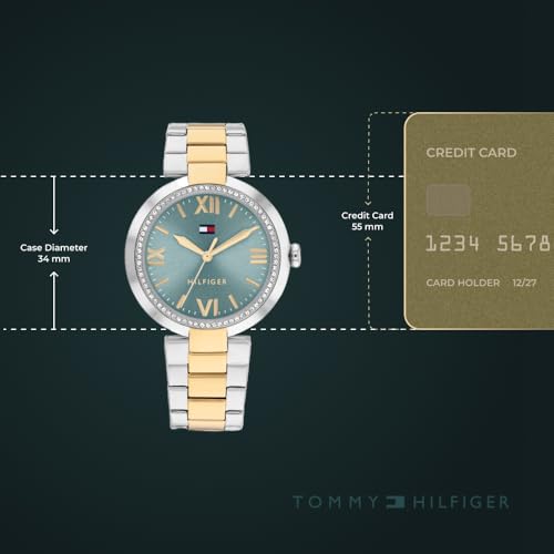 Image of Tommy Hilfiger Analog Blue Dial Stainless Steel Strap Watch for Women