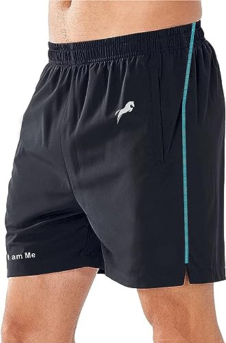 Image of JUST RIDER Men's Workout Running Shorts Quick Dry Lightweight Gym Shorts with 2 Zip Pockets & Loop
