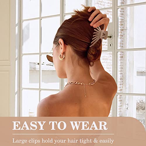 Hair Clips For Women, 4.7" Extra Large Neutral Hair Claws Clips For Thick Thin Hair, Matte Jumbo Strong Hold Big Hair Clip For Women Girls, Non-Slip Jaw Claw Clip With Box, Hair Accessories For Christmas Gifts(6 Pcs) #TOP3
