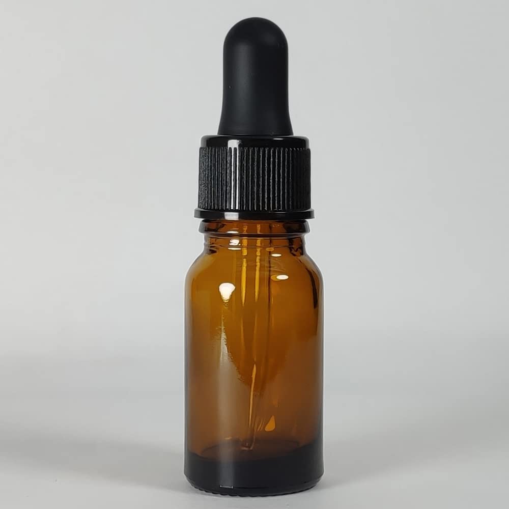Paquete de 48 botellas cuentagotas de vidrio de 10 ml. Botella de aceite esencial con cuentagotas de cristal. Para botellas de laboratorio, botellas de alcohol y botellas de agua esterilizadas