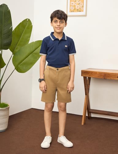 Image of Amazon Brand - Symbol Boy's Cotton Chino /Cargo Shorts | Elasticated Waistband | Age 6-14 Years