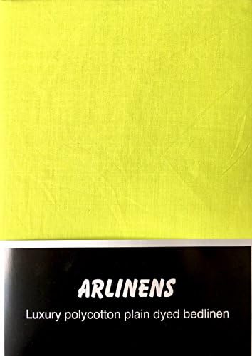 ARLINENS Polycotton Flat Sheets in Following Colours and Sizes: (SINGLE, RED)