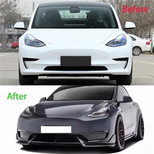 Pare-chocs Tesla Modèle 3 : spoiler avant haut de gamme finition carbone