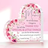 Mom Gifts for Mothers Day, The Best Mom Gifts, Inspirational Quotes Gift for Mothers Aunt Sister Daughter Acrylic Plaque Sign