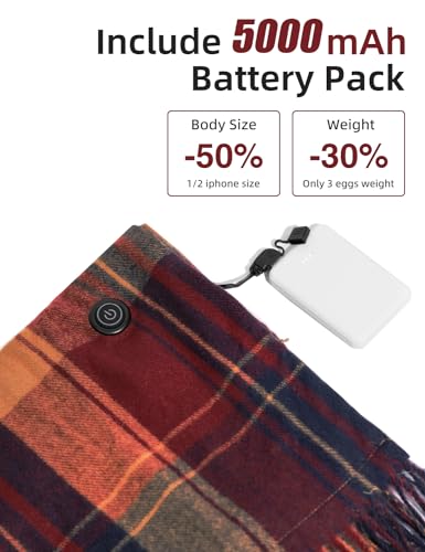 Heated Scarf for Women Include Rechargeable Battery, Winter Electric Neck Scarf for Cold Weather3