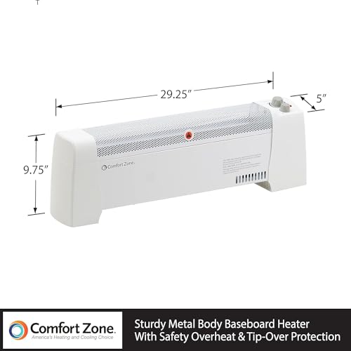Comfort Zone CZ600 Electric Baseboard Space Heater thumb #3