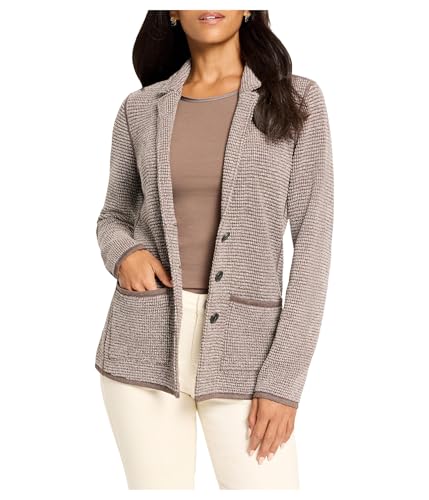 NIC+Zoe Women's Pixel Knit Jacket, Brown Multi