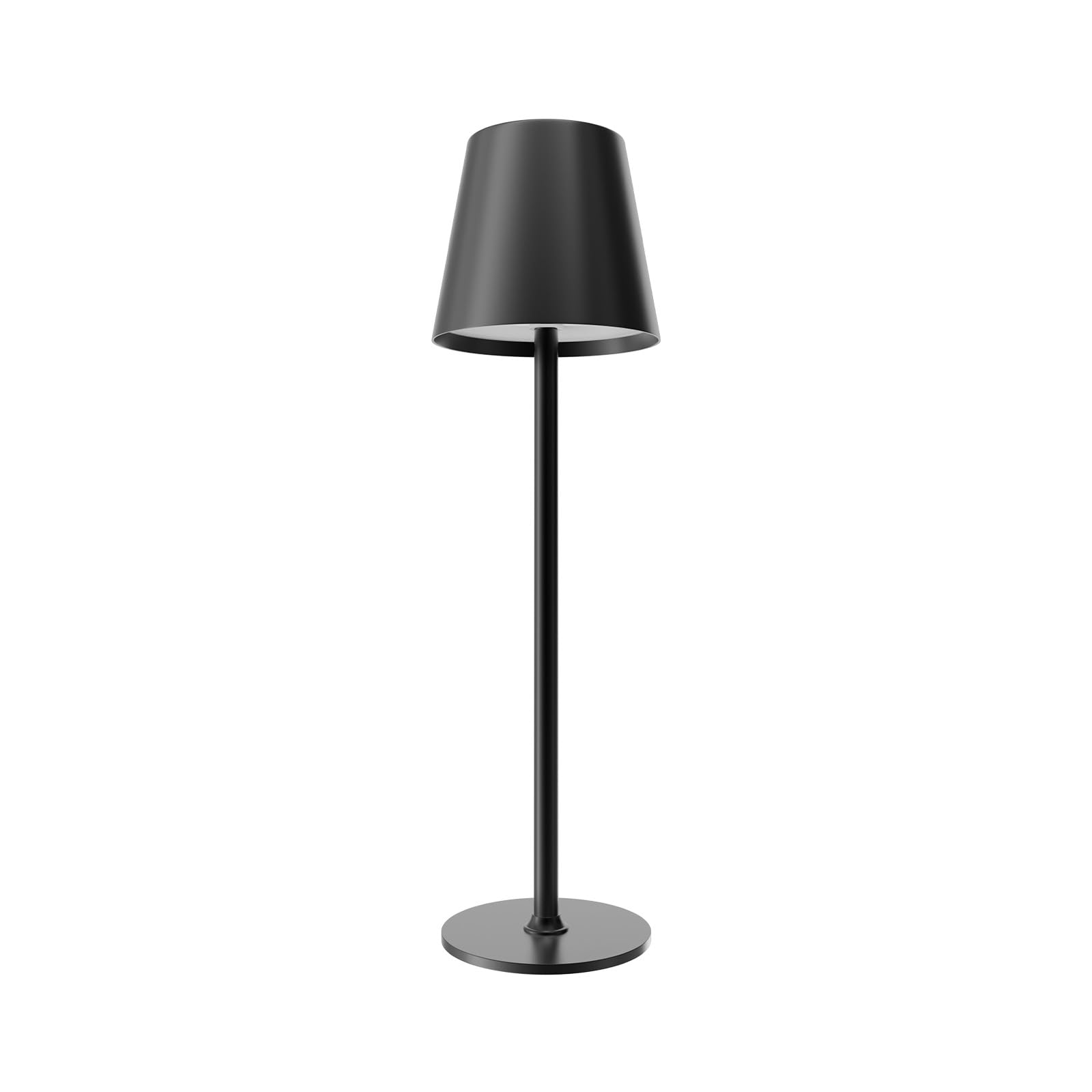 MMOBIEL Cordless Table Lamp Rechargeable Metal LED Lamp with Touch Control, 3-Color Stepless Dimming, USB-C Charging, 5200mAh Battery for Bedroom, Restaurant, Bar, Patio, Indoor/Outdoor – Black — image 1