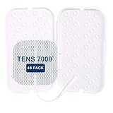 TENS 7000 Official TENS Unit Electrode Pads - 48 Pack, Includes Electrode Carrying Case, Premium Quality OTC TENS Unit Replacement Pads, 2' X 2' - Compatible with Most TENS Machines
