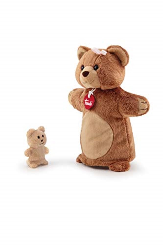 Marionetta Corvo Trudi Peluche Morbido 17x25x22 Cm, Burattino Da Collezione Per Bambini, Modello 29229, Made In Italy