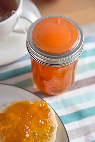 Jarware Peach Jelly/Jam Lids For Regular Mouth Mason Jars, Set Of 4 #TOP6
