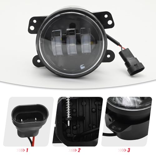 Anxingo 2 Pack luz LED niebla redonda 4 pulgadas 30W miniatura 4
