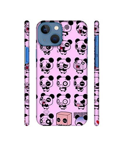 Image of Amazon Brand - Solimo Designer Panda Experation 3D Printed Hard Back Case Mobile Cover for Apple iPhone 13 Mini (Plastic Multicolor)