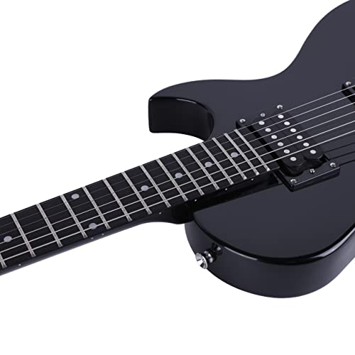 Leo Jaymz 39 Inch Single Cut Solid Body Electric Guitar - Poplar Wood Body，Maple Neck And Composite Ebony Fretboard(Sc Black) #TOP5