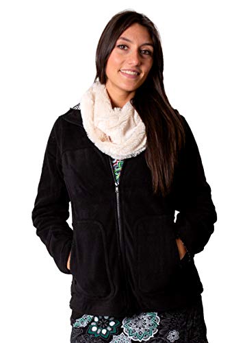 Veste polaire zippée à capuche KANSAS noire blouson chaud homme chaud