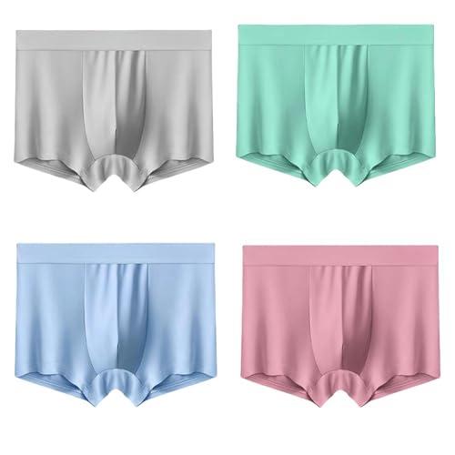 Men's Ice Silk Underwear,Breathable Wicking Fitness Sport High Performance Elastic Boxer Briefs