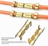 100 szt. Złącza doczołowe Końcówki przewodów mosiężnych Złącza zaciskane Złącze do zaciskania przewodu elektrycznego Złącze przewodu 0,5-1,5 mm