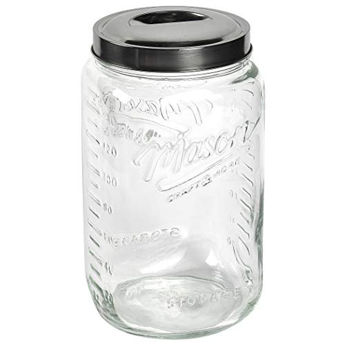 Mason Craft & More Extra Large 4.6 Liter Pop Up Canister for Kitchen