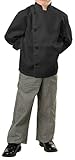 Childrens Classic Long Sleeve Chef Coat, KM, Black