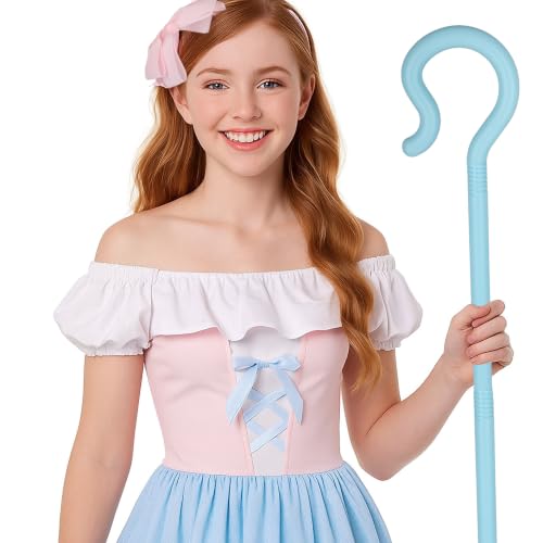 Luhiew Halloween Blue Hook Canes and Pink Bow Headband for Women's Halloween Party Dress Up - image 7