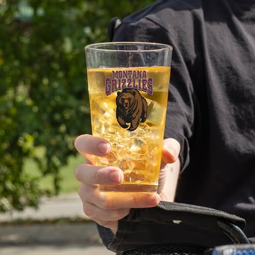 Image of Logo Brands NCAA 16 oz Pint Glass - Durable Glass With Bold Team Color- Chip-Resistant Rim Drinkware For Fans, Tailgates, Home Bars & Everyday Use