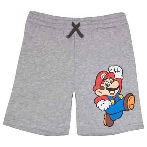 Image of Nintendo Super Mario, Bowser, Mario Kart Boys Zip-Up Hoodie and Shorts 2-Piece Set - Graphic Sweatshirt and Shorts for Kids