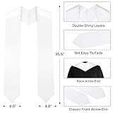Lxzyu Graduation Stole Class of 2026,Unisex Adult Graduation Sash 2026,Stoles for Graduation 2026 for Choral & Academic 70" White