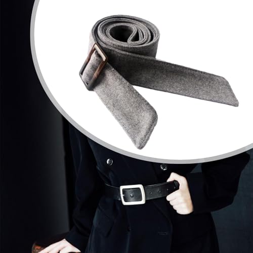 Women Woolen Overcoat Waist Belt with Buckle Soft Replacement Belt for Commuting4
