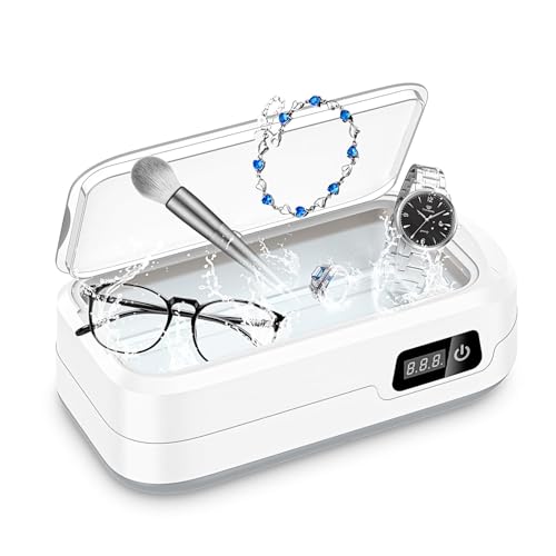 mumisuto 640ml Ultrasonic Cleaner, 48000HZ Ultrasonic Jewellery Cleaner with 4 Modes of Cleaning and Touch Control, 40W High Power Sonic Cleaner for Rings, Glasses, Jewelry, Dentures mumisuto 640ml Ultrasonic Cleaner, 48000HZ Ultrasonic Jewellery Cleaner with 4 Modes of Cleaning and Touch Control, 40W High Power Sonic Cleaner for Rings, Glasses, Jewelry, Dentures