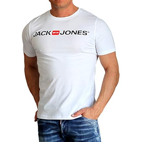 JACK & JONES White Logo Crew Neck T-Shirt Cover