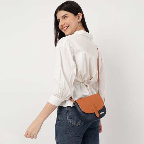 Image of Fastrack Puff Sling with Detachable Pouch | Faux-Leather Women's Handbags | Sling for Casual Carry