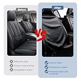 Xyvor Schonbezug Autositz Vorne 138x56 cm, Autositzschoner Vordersitz Universell Kompatibel, Sitzschoner Auto Vordersitze, Wasserdicht Staubdicht, für Werkstatt Sport Kinder Haustiere (Schwarz)