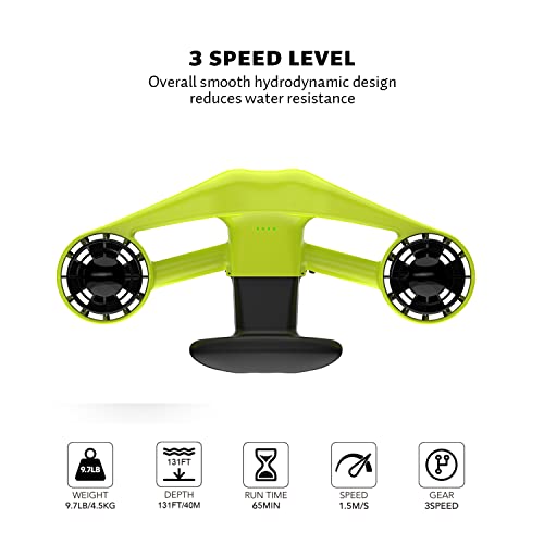 Asiwo Underwater Scooter Pro With Action Camera Mount - Dual Motor Sea Scooter Oled Display 40Ｍ Waterproof For Diving Swimming Snorkeling Adventures And Chasing Fish #TOP4