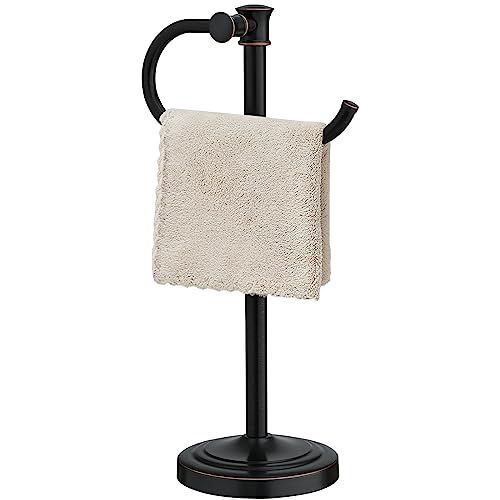 Besy 14 Inch Oil Rubbed Bronze Hand Towel Bar Stand Towel Bar Hanger Bathroom Vanity Countertop Towel Holder Hardware Accessories Free Standing Stainless Steel Towel Rack Towel Ring #TOP6