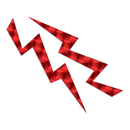 Image of Lightning Bolt - Vinyl Decal Sticker - 14.5 inch x 12 inch - Red Engine Turn