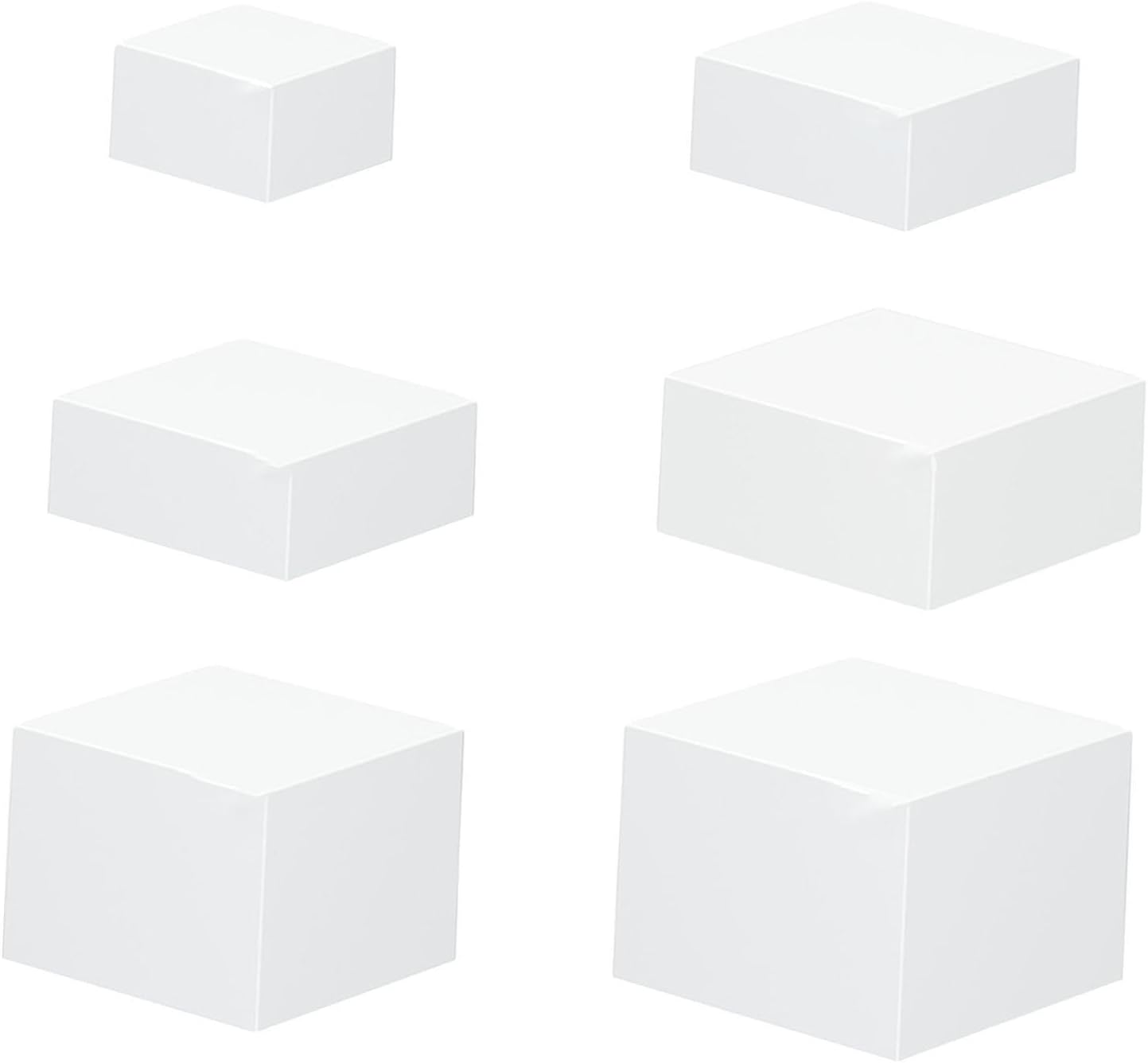 6x Cube Display Box Riser Dessert Table Centerpiece Stand Buffet Party Decoration Box Food Riser for Food Collectibles Cake , Style A