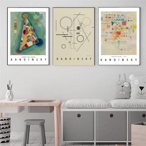 Peinture Kandinsky Cercles Géométriques toile canvas haute definition pour chambre