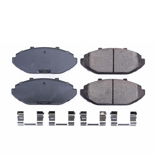 Image of PowerStop Front Brake Pads for Ford Crown Victoria 1998-02 |Lincoln Town Car 1998-02 |Mercury Grand Marquis 1998-02 - Z17 Ceramic Brake Pads with Installation Hardware, 17-748