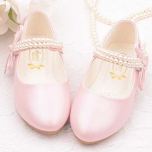 Toddler/Little Kid Girl's Dress Mary Jane Ballet Flats Bow Flower Girl Wedding Party Ballerina Flat Princess Shoes for Girls2